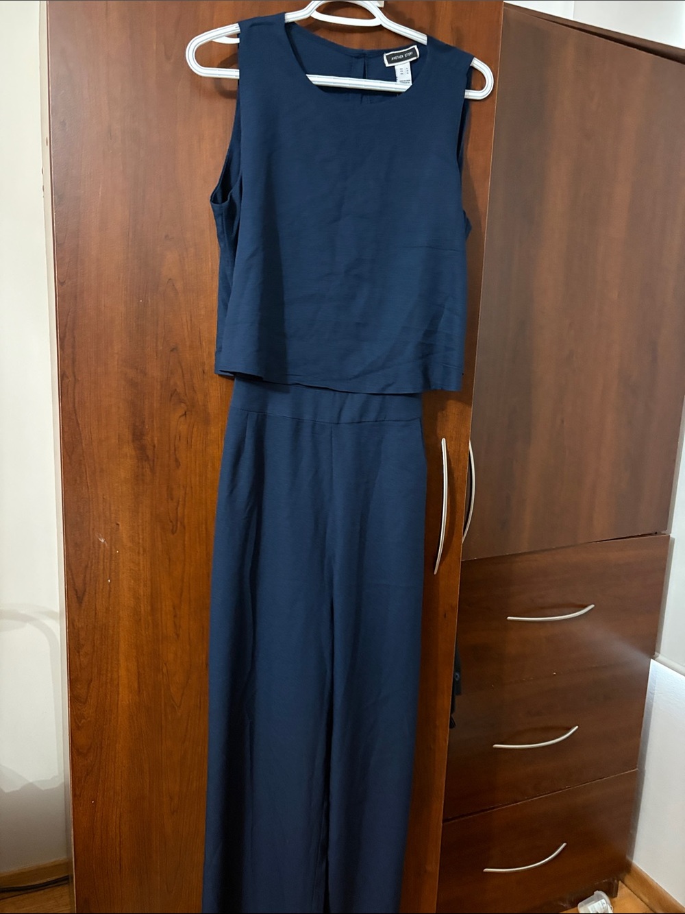 Another story Sleeveless Navy Jumpsuit size large